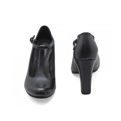 Women Courts High Heel SM-89 Black Nappa